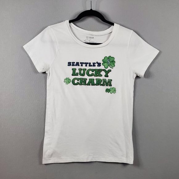 Seattle Mariners T-Shirt Top Women's M 'Seattle's Lucky Charm' Tiny Turnip MLB - Picture 1 of 8